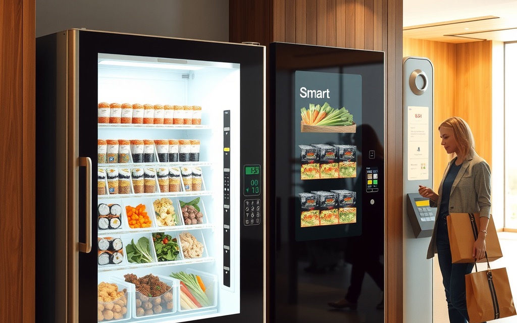 Frigo intelligente con cibo fresco